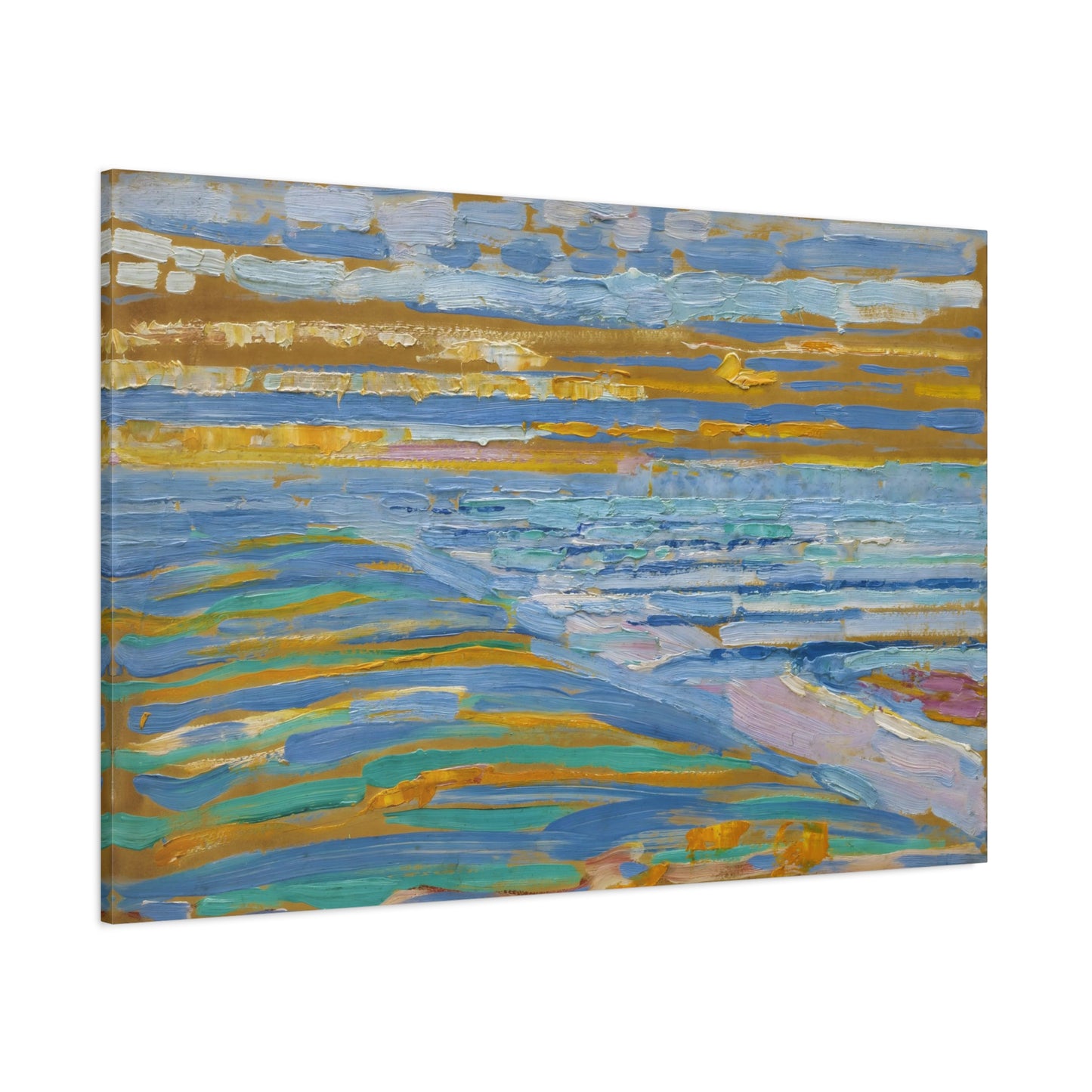 View from the Dunes with Beach and Piers By Mondrian