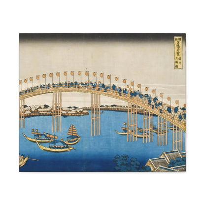 The Festival of Lanterns on Temma Bridge By Katsushika Hokusai