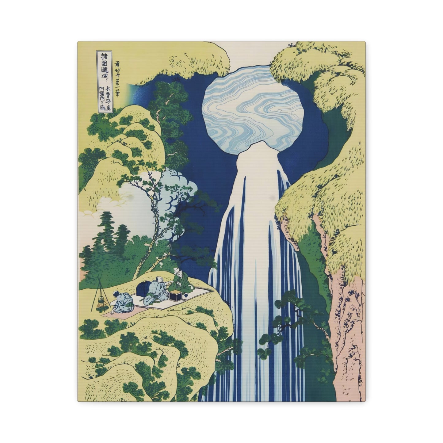 The Waterfall of Amida By Katsushika Hokusai