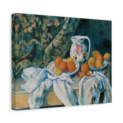 Still Life with a Curtain By Paul Cézanne