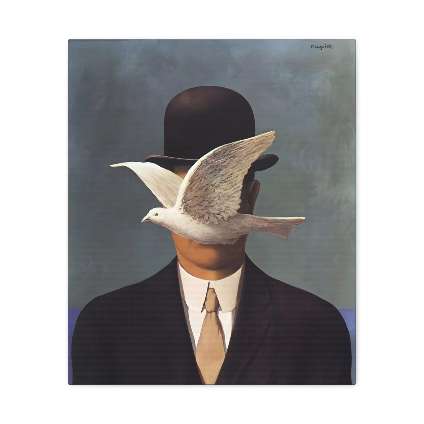 Man in a Bowler Hat By René Magritte