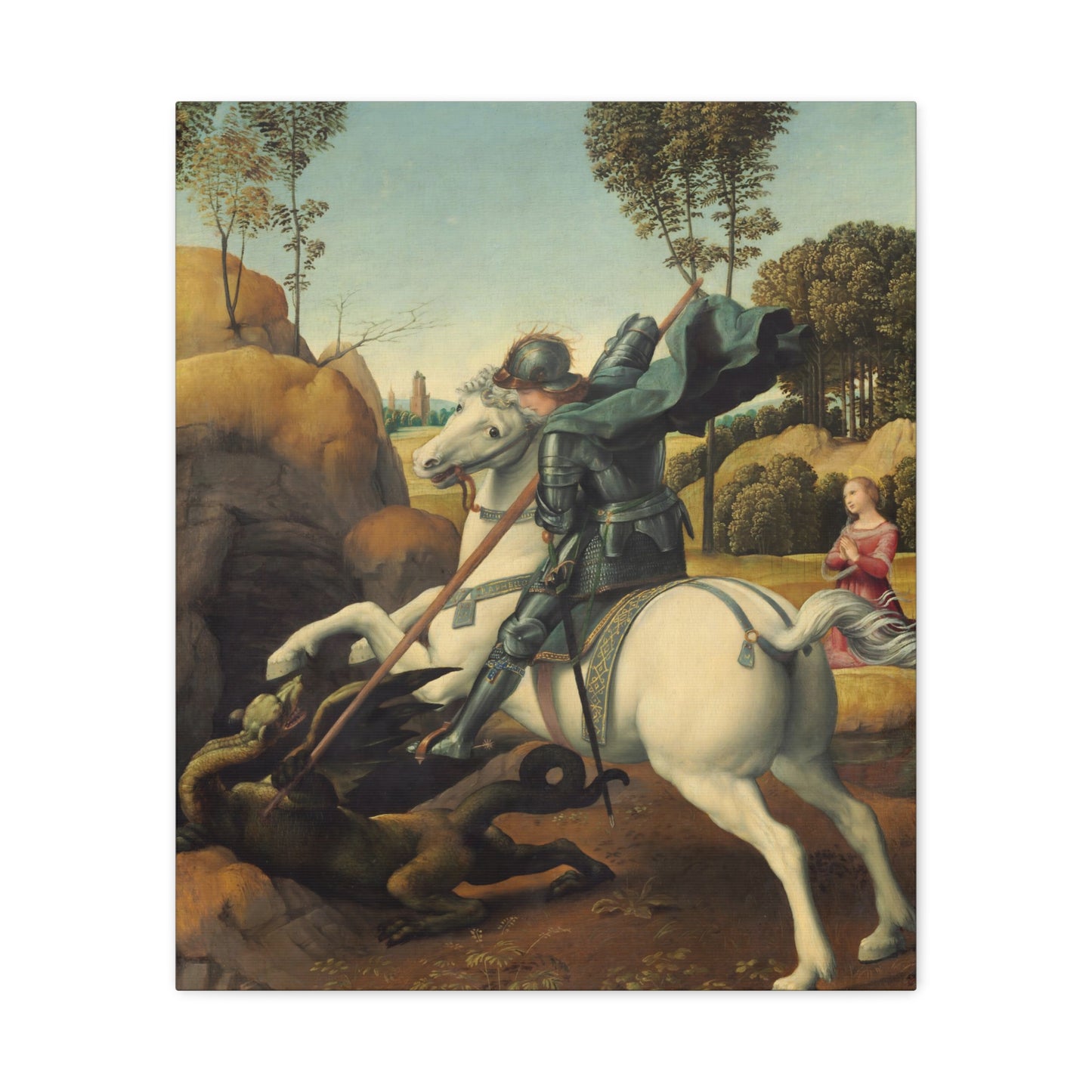 Saint George and the Dragon By Raphael