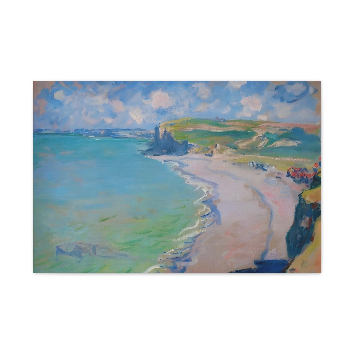 Beach in Pourville By Claude Monet