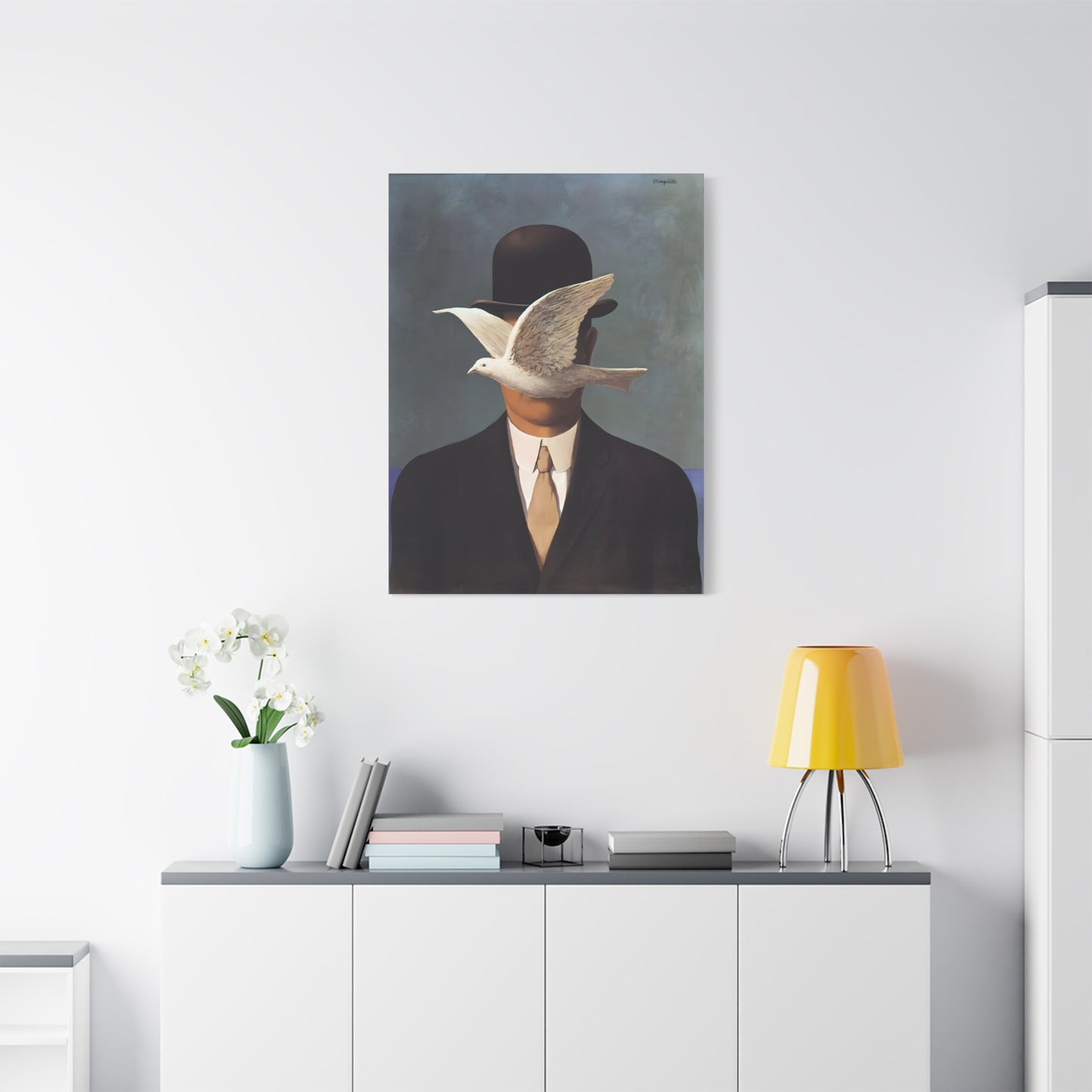 Man in a Bowler Hat By René Magritte