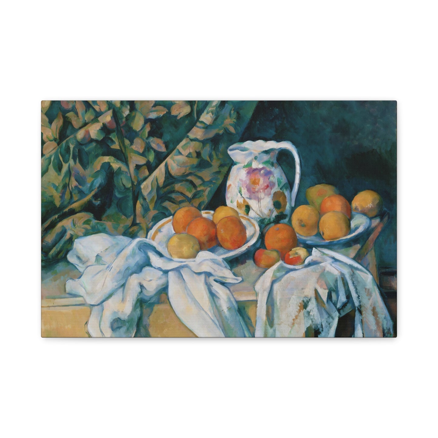 Still Life with a Curtain By Paul Cézanne