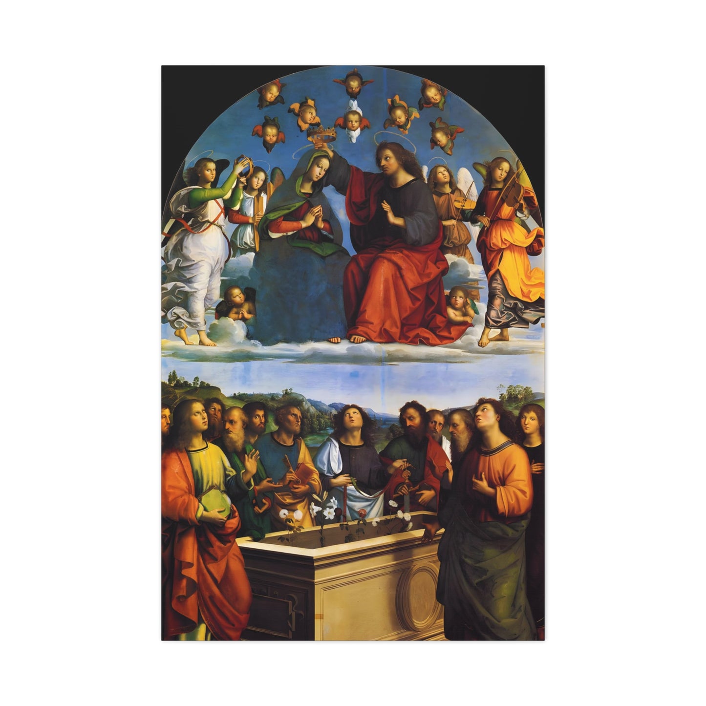 The Crowning of the Virgin Oddi Altarpiece By Raphael