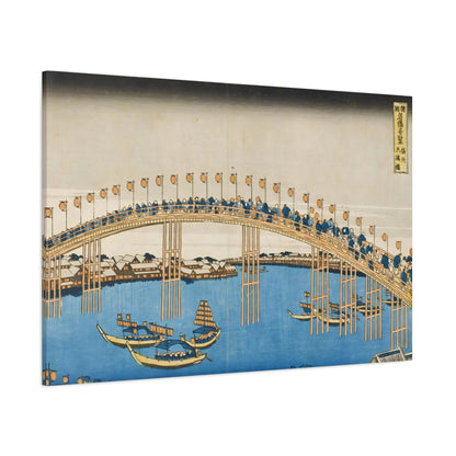 The Festival of Lanterns on Temma Bridge By Katsushika Hokusai