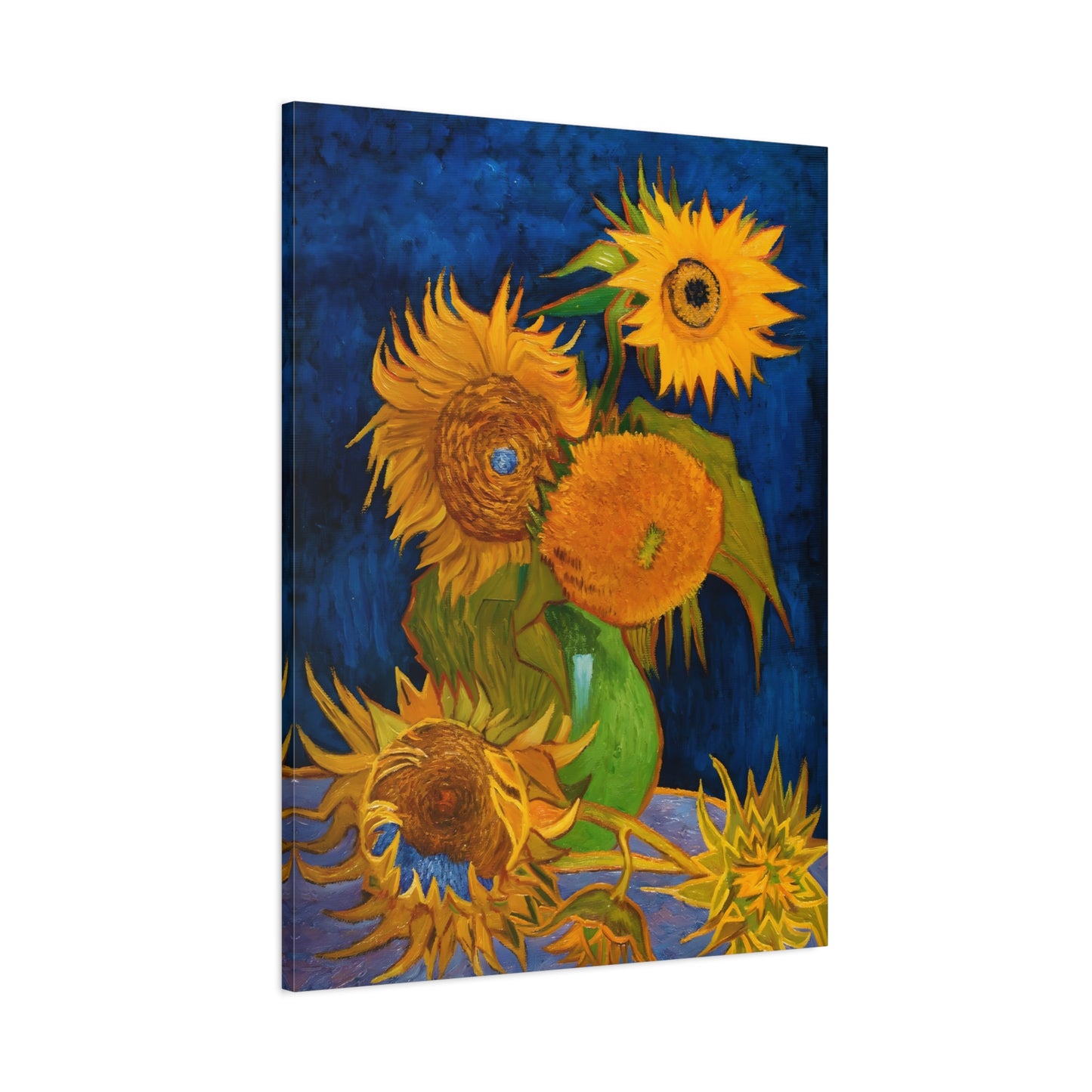 Vase with Five Sunflowers By Vincent van Gogh