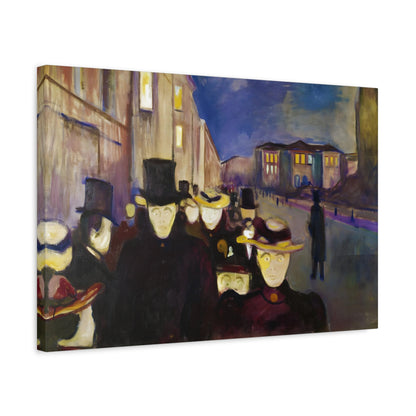 Evening on Karl Johan Street By Edvard Munch