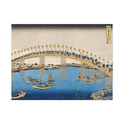 The Festival of Lanterns on Temma Bridge By Katsushika Hokusai