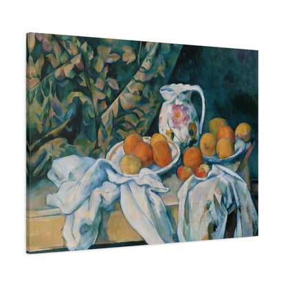 Still Life with a Curtain By Paul Cézanne