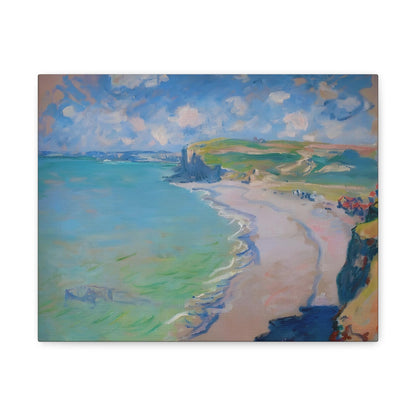 Beach in Pourville By Claude Monet