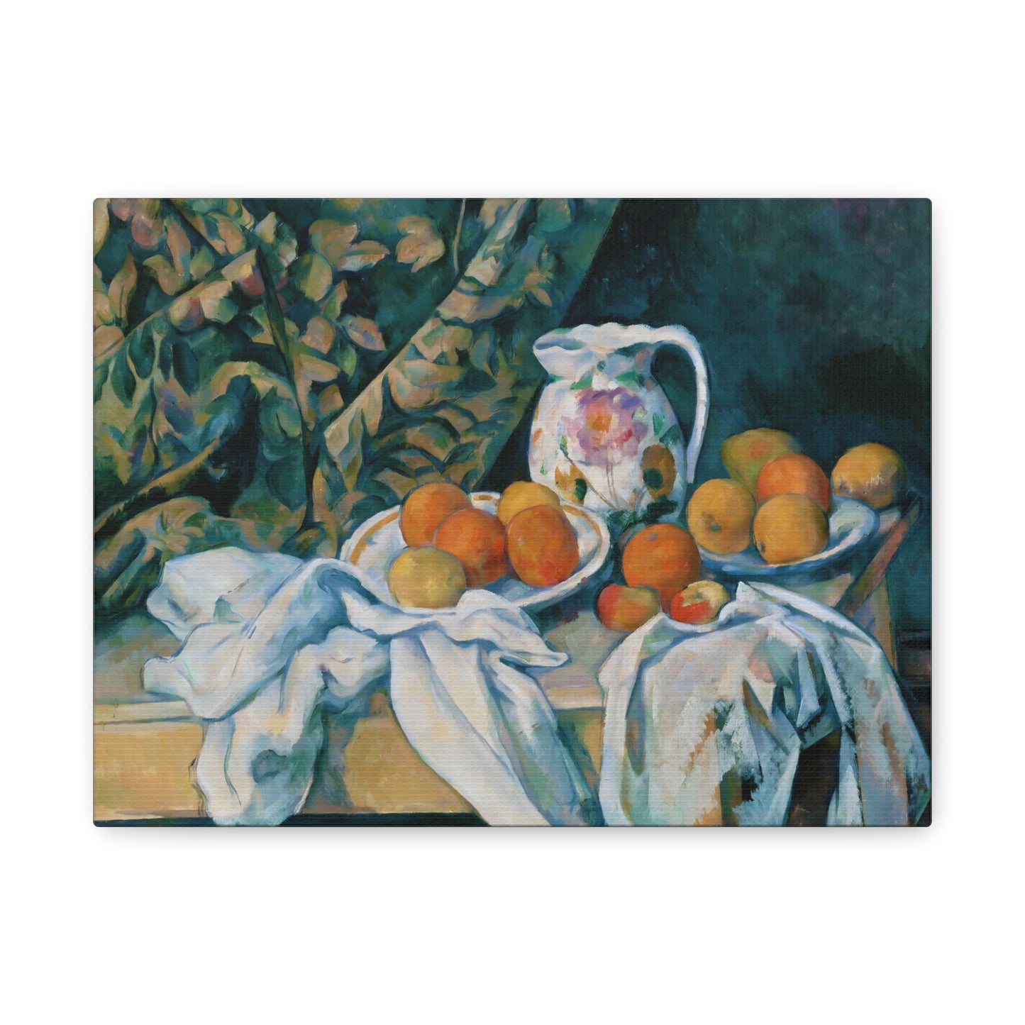 Still Life with a Curtain By Paul Cézanne