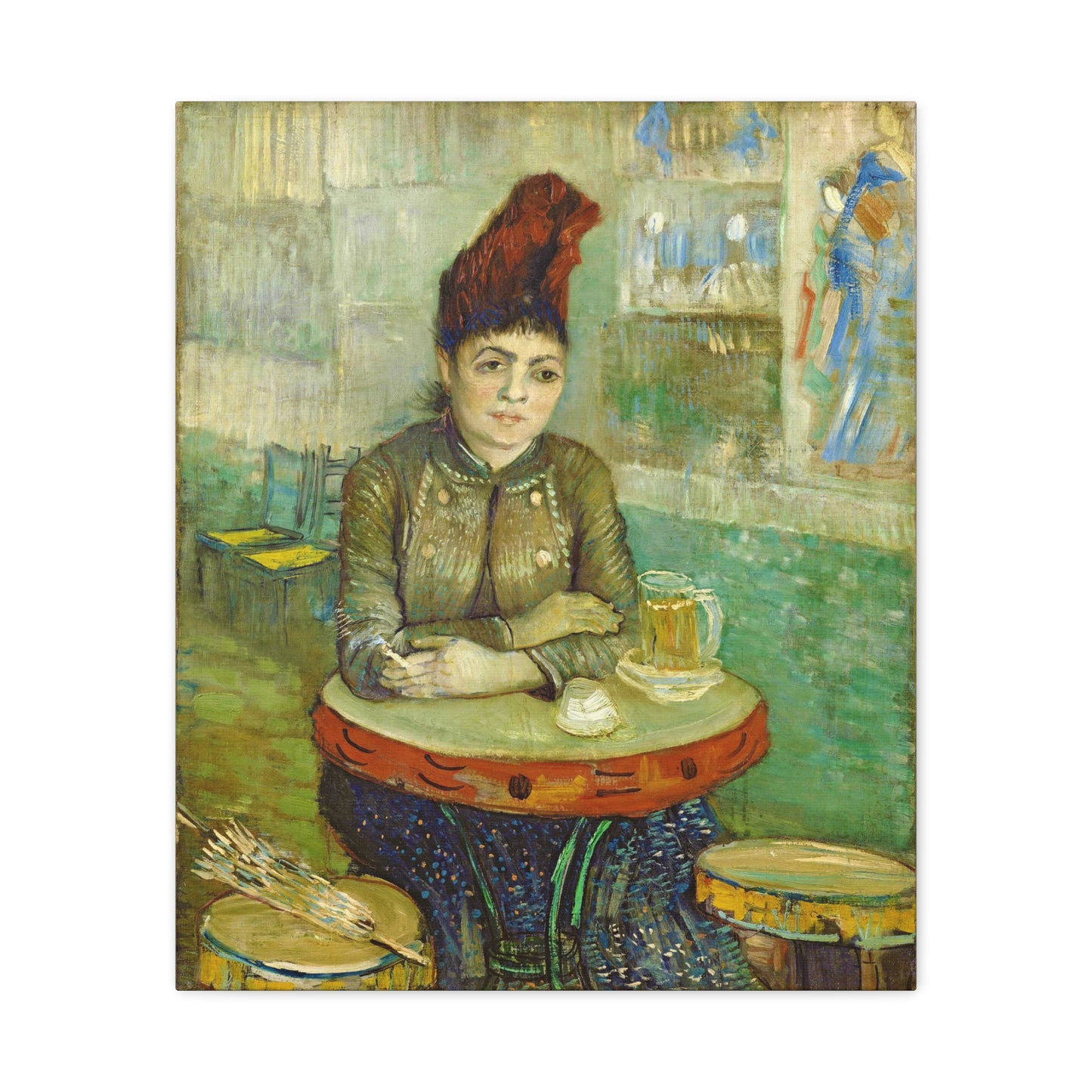 Segatori Sitting in the Café du Tambourin By Vincent van Gogh