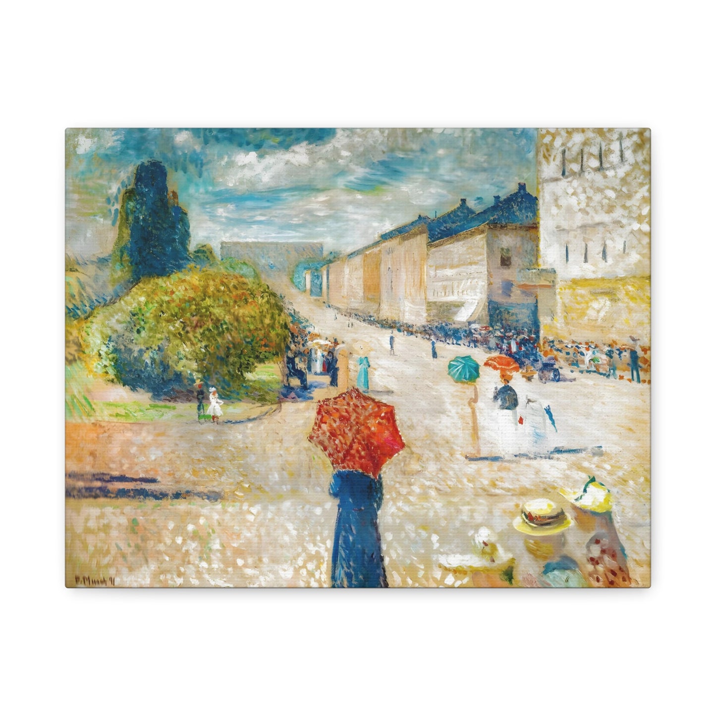 Spring Day on Karl Johan Street By Edvard Munch