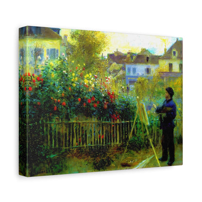 Monet Painting in His Garden at Argenteuil By Pierre-Auguste Renoir