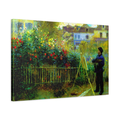 Monet Painting in His Garden at Argenteuil By Pierre-Auguste Renoir