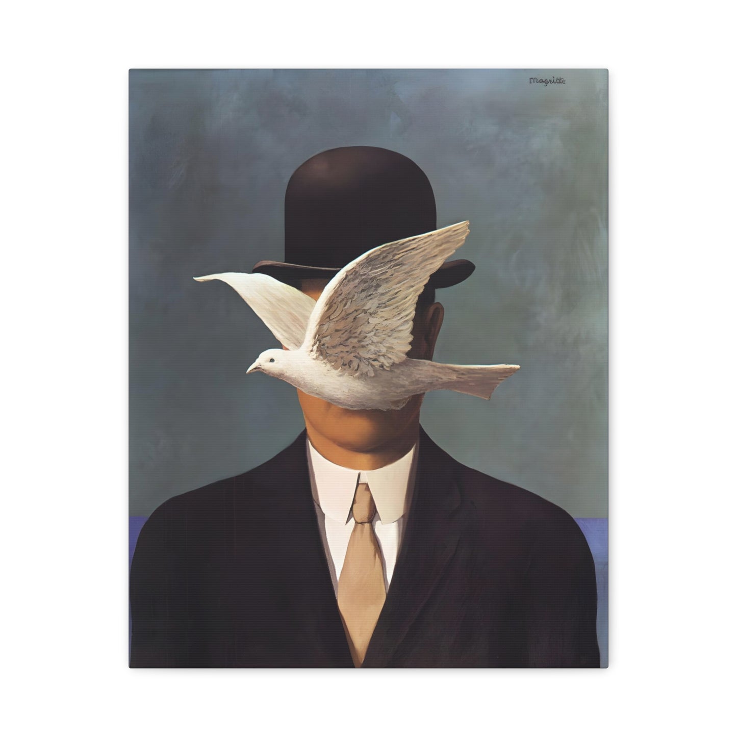 Man in a Bowler Hat By René Magritte