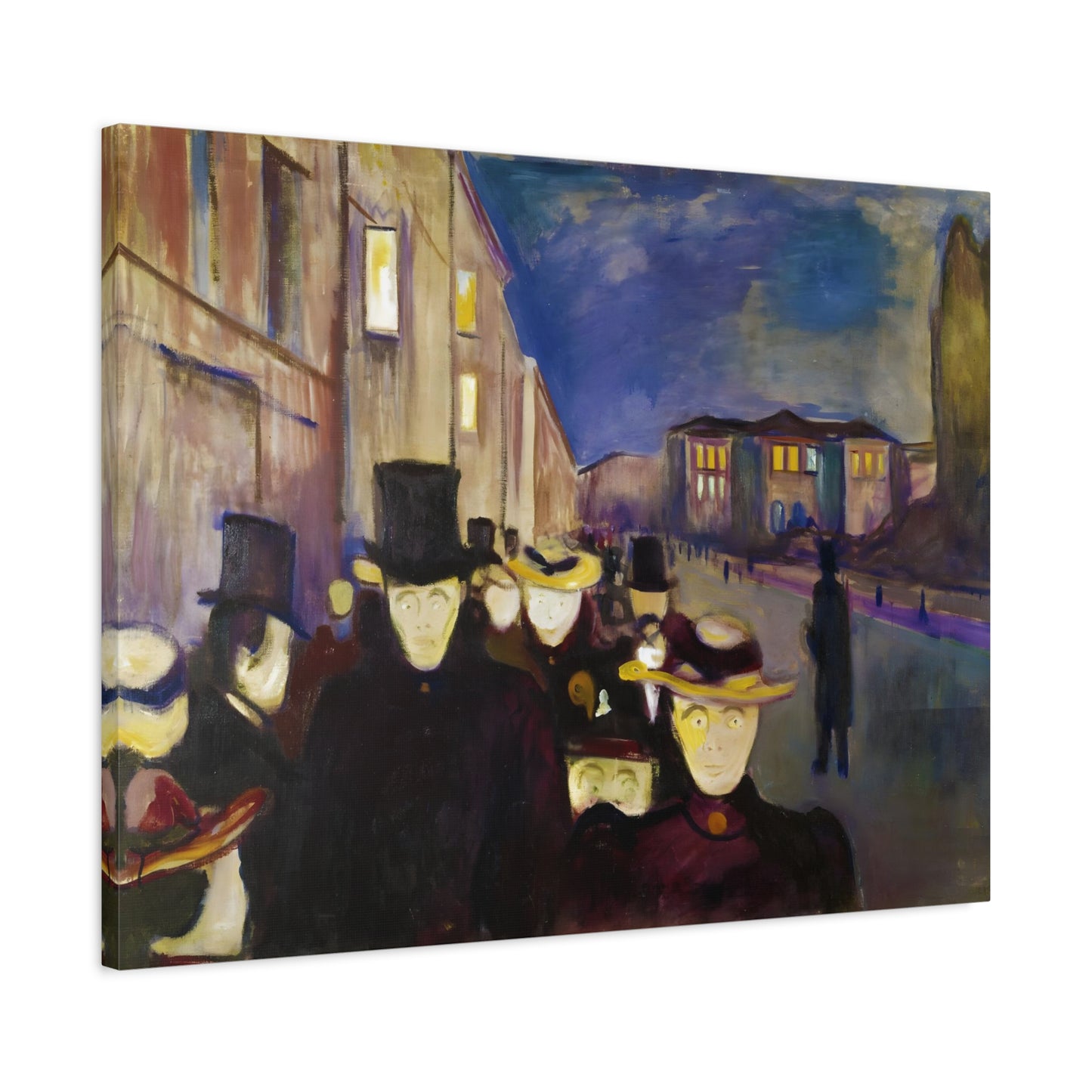 Evening on Karl Johan Street By Edvard Munch