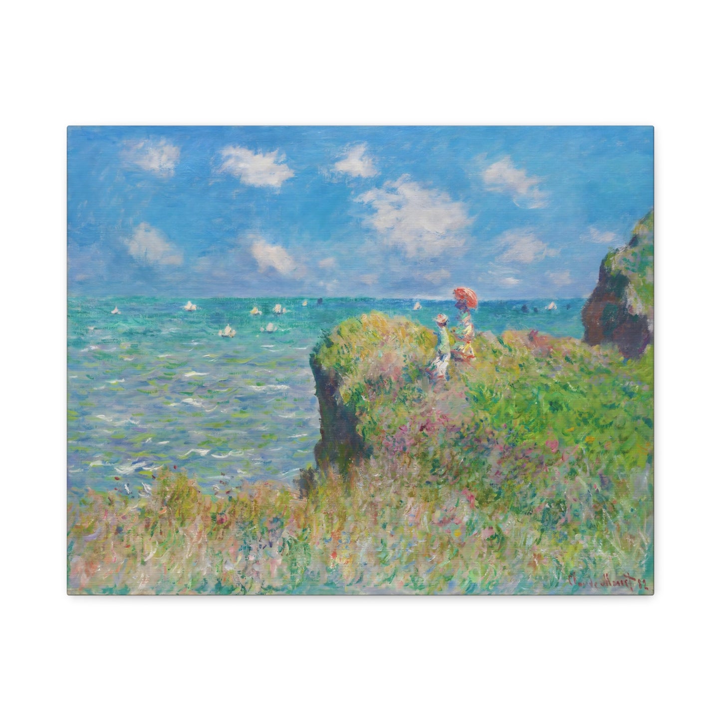 The Cliff Walk at Pourville By Claude Monet