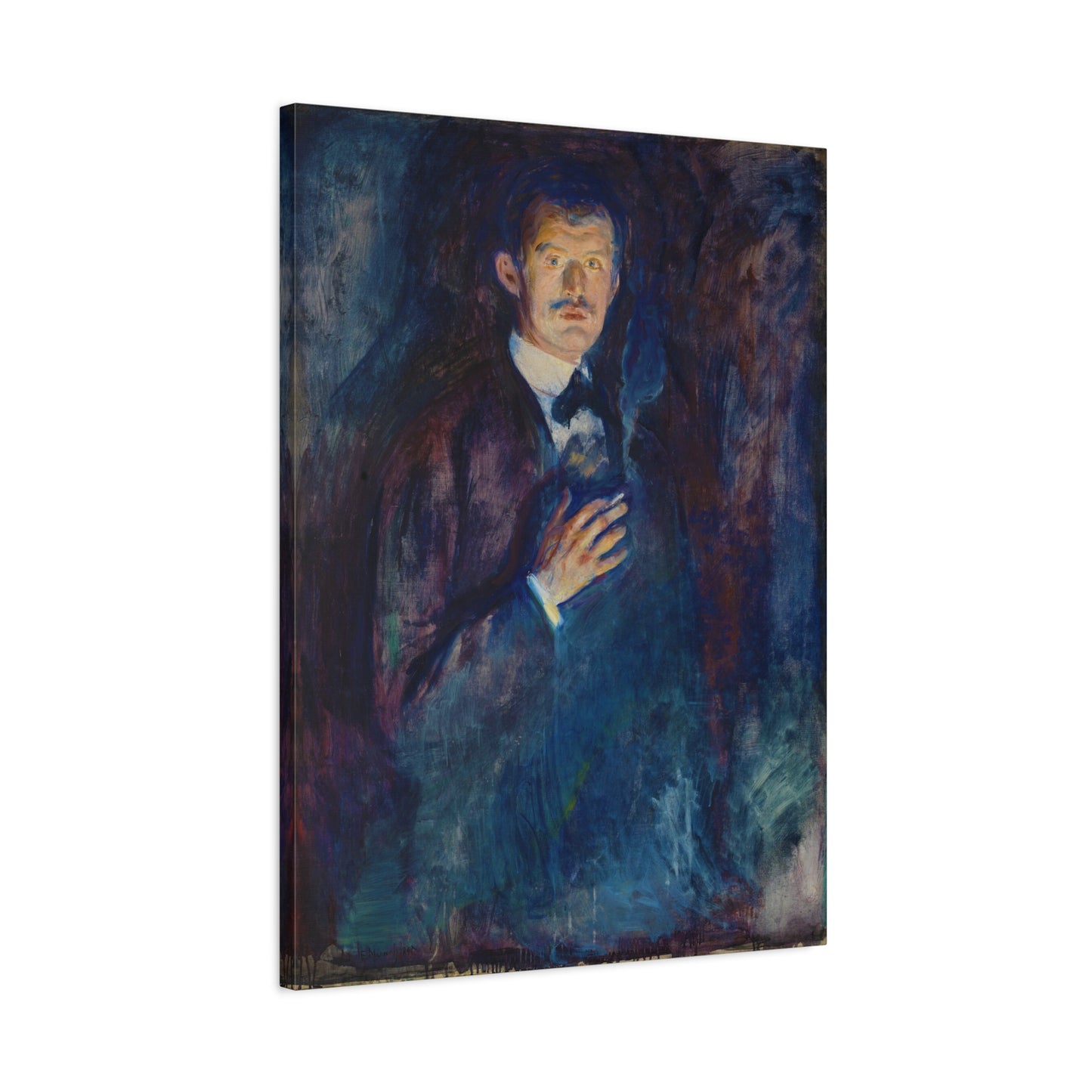 Self-Portrait with Burning Cigarette By Edvard Munch