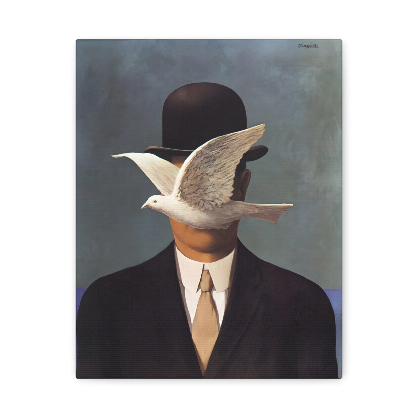 Man in a Bowler Hat By René Magritte