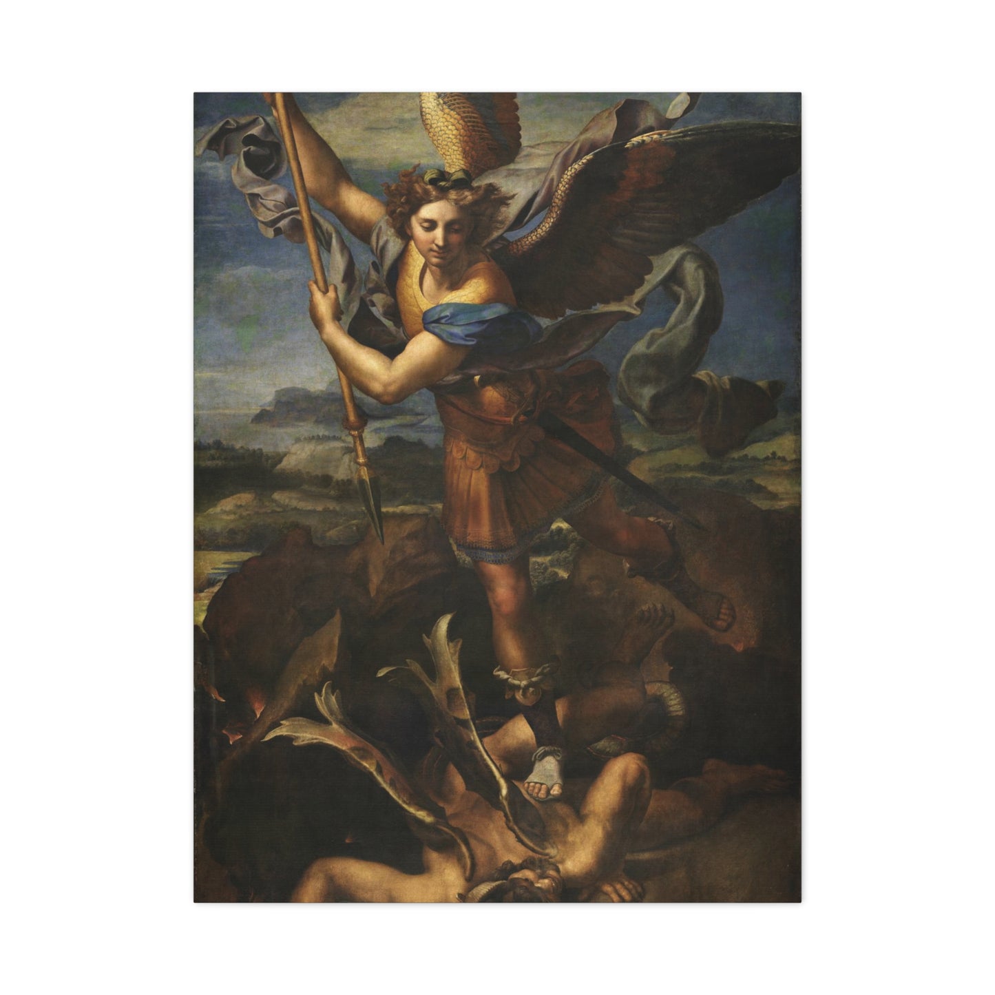 St. Michael Vanquishing Satan By Raphael