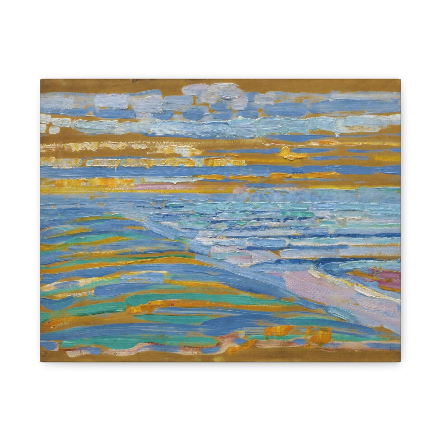 View from the Dunes with Beach and Piers By Mondrian