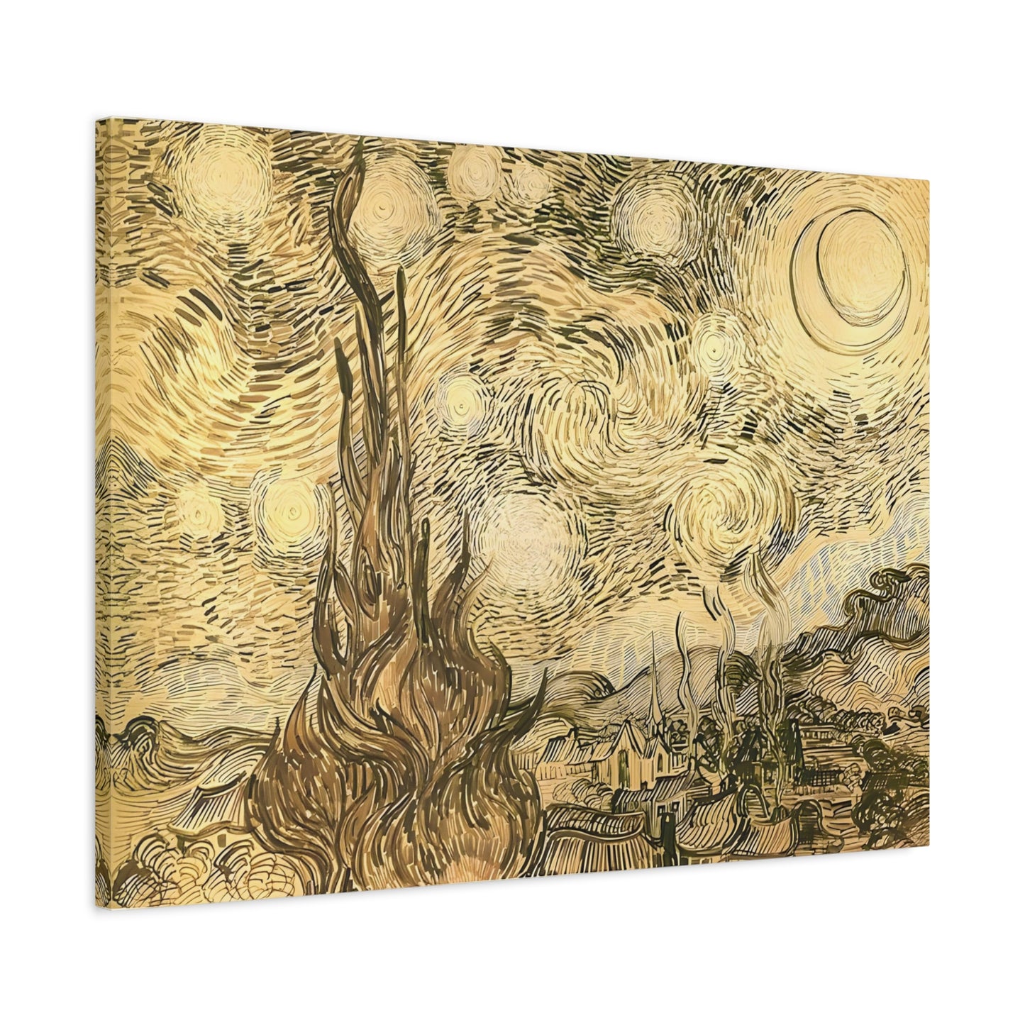 The Starry Night Drawing By Vincent van Gogh