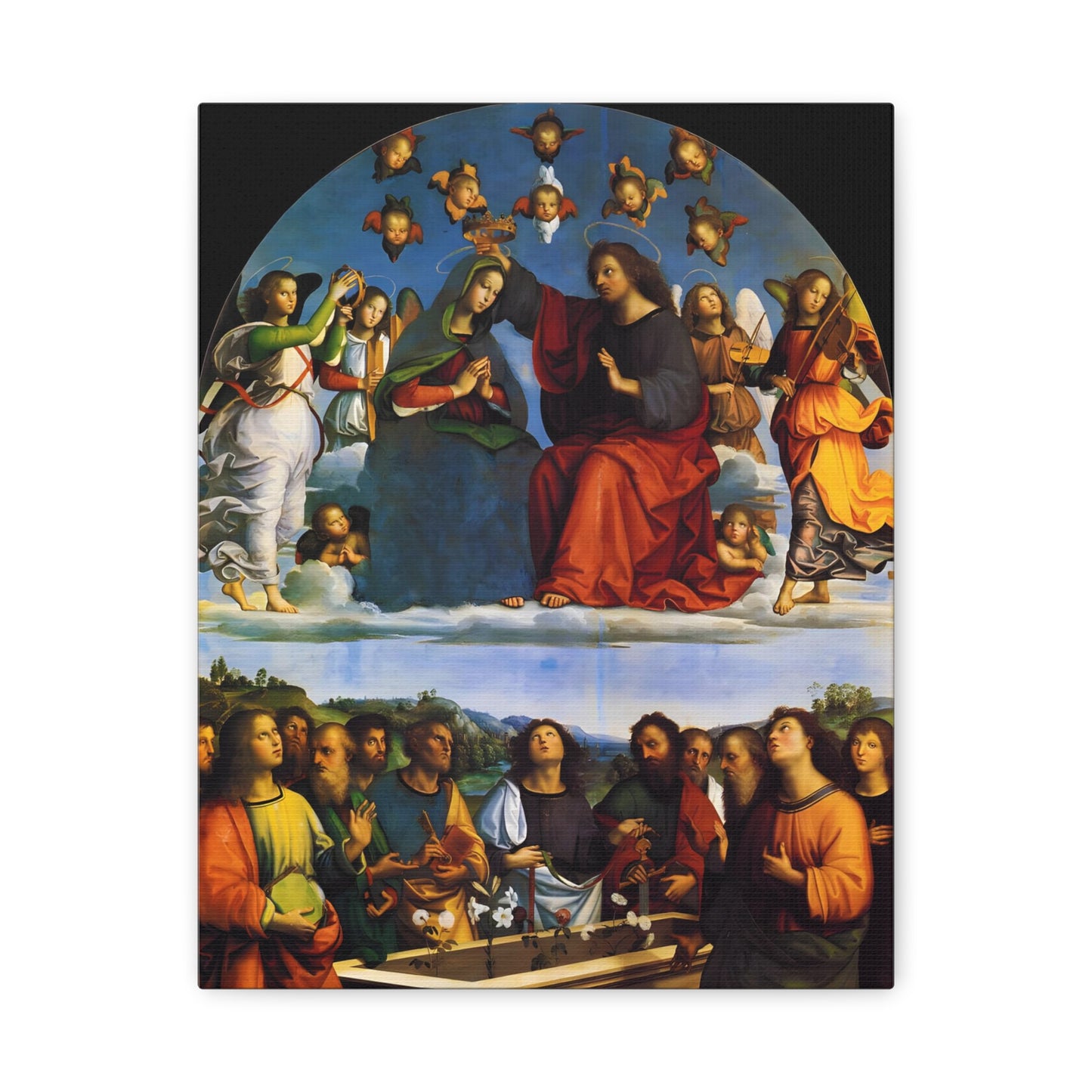 The Crowning of the Virgin Oddi Altarpiece By Raphael