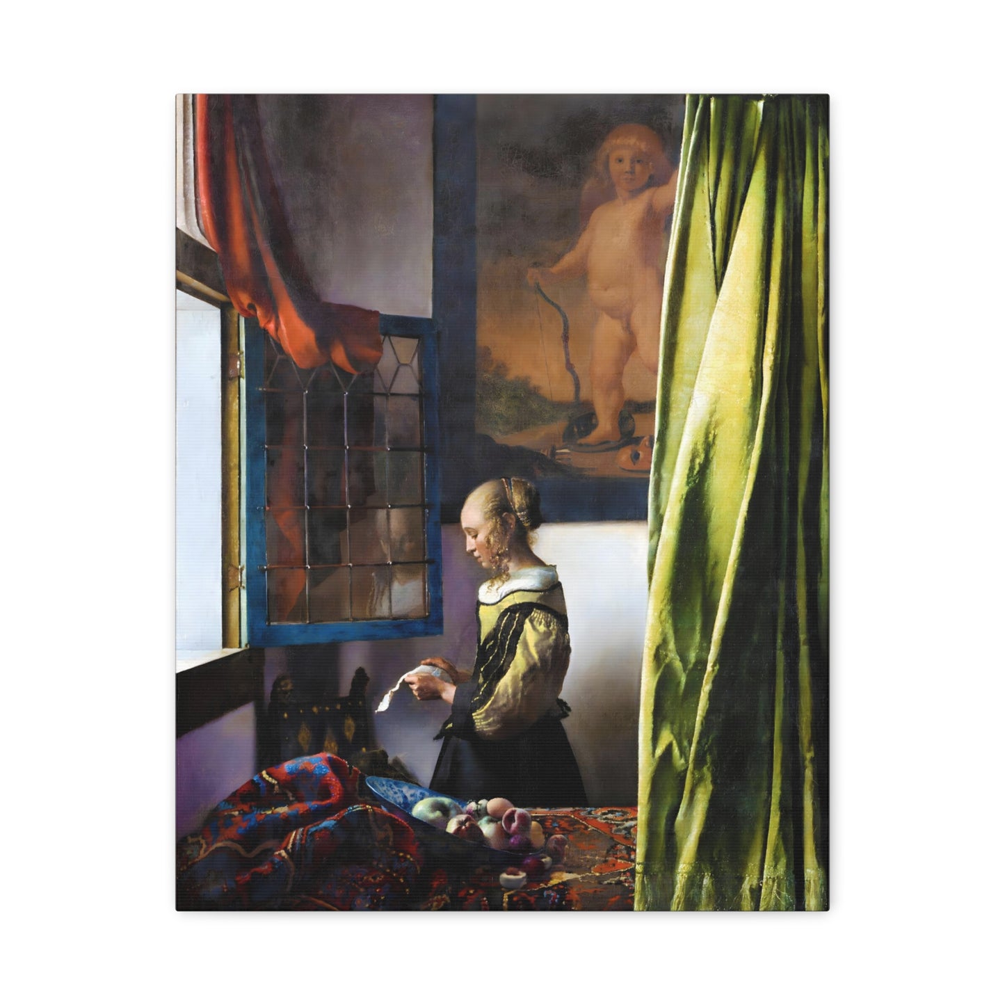 Girl Reading a Letter at an Open Window By Johannes Vermeer