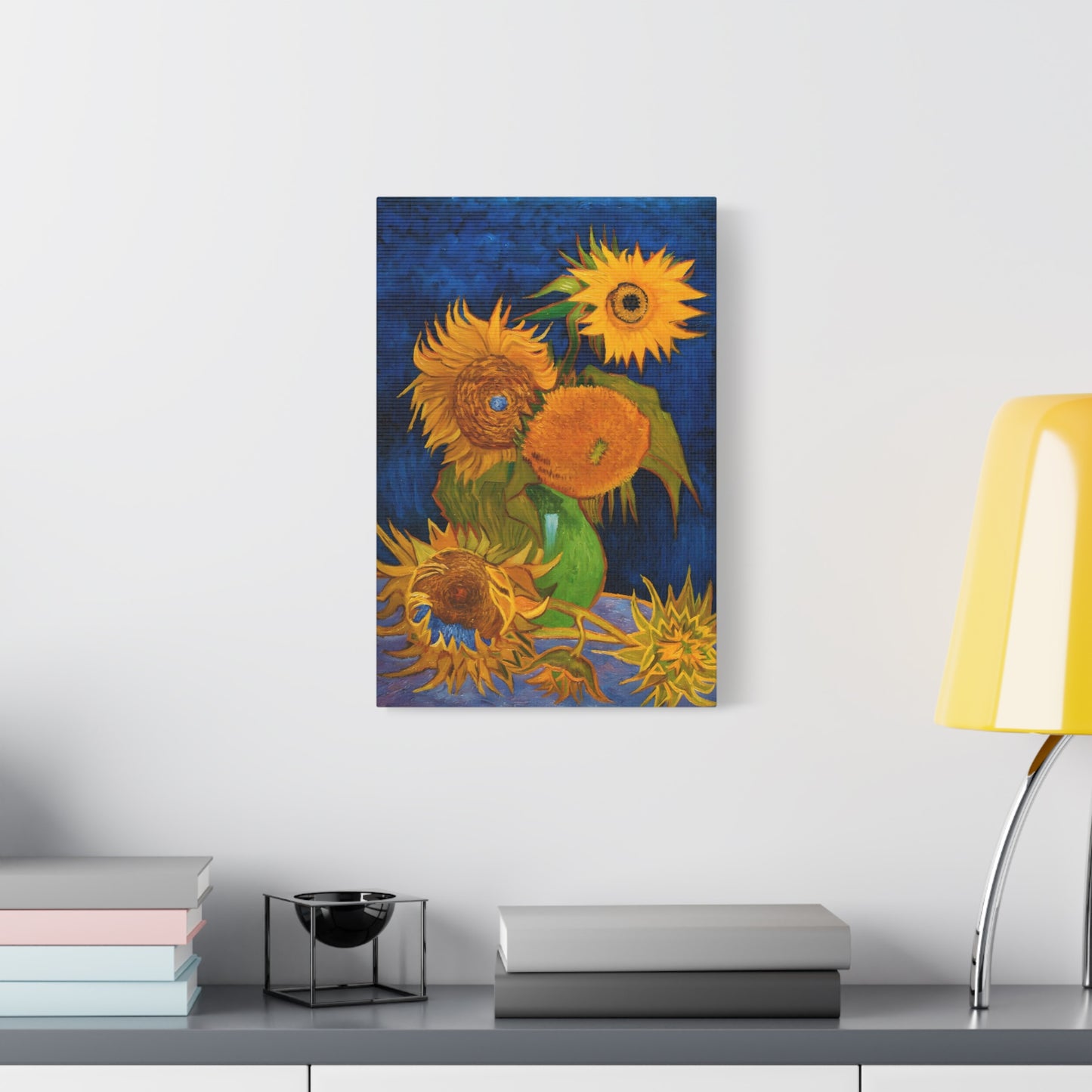 Vase with Five Sunflowers By Vincent van Gogh