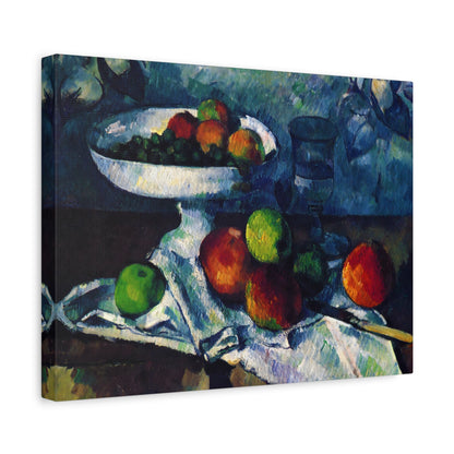 Fruit Bowl, Glass, and Apples By Paul Cézanne