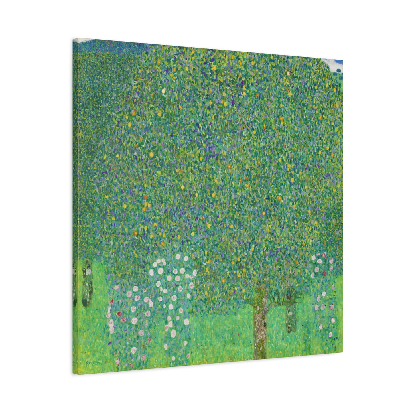 Rose Bushes Under Trees By Gustav Klimt