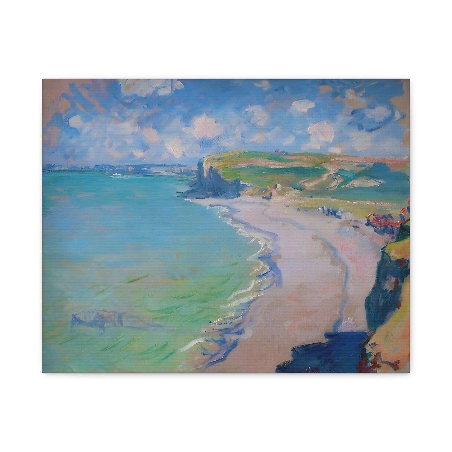 Beach in Pourville By Claude Monet