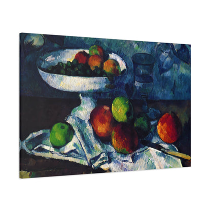 Fruit Bowl, Glass, and Apples By Paul Cézanne