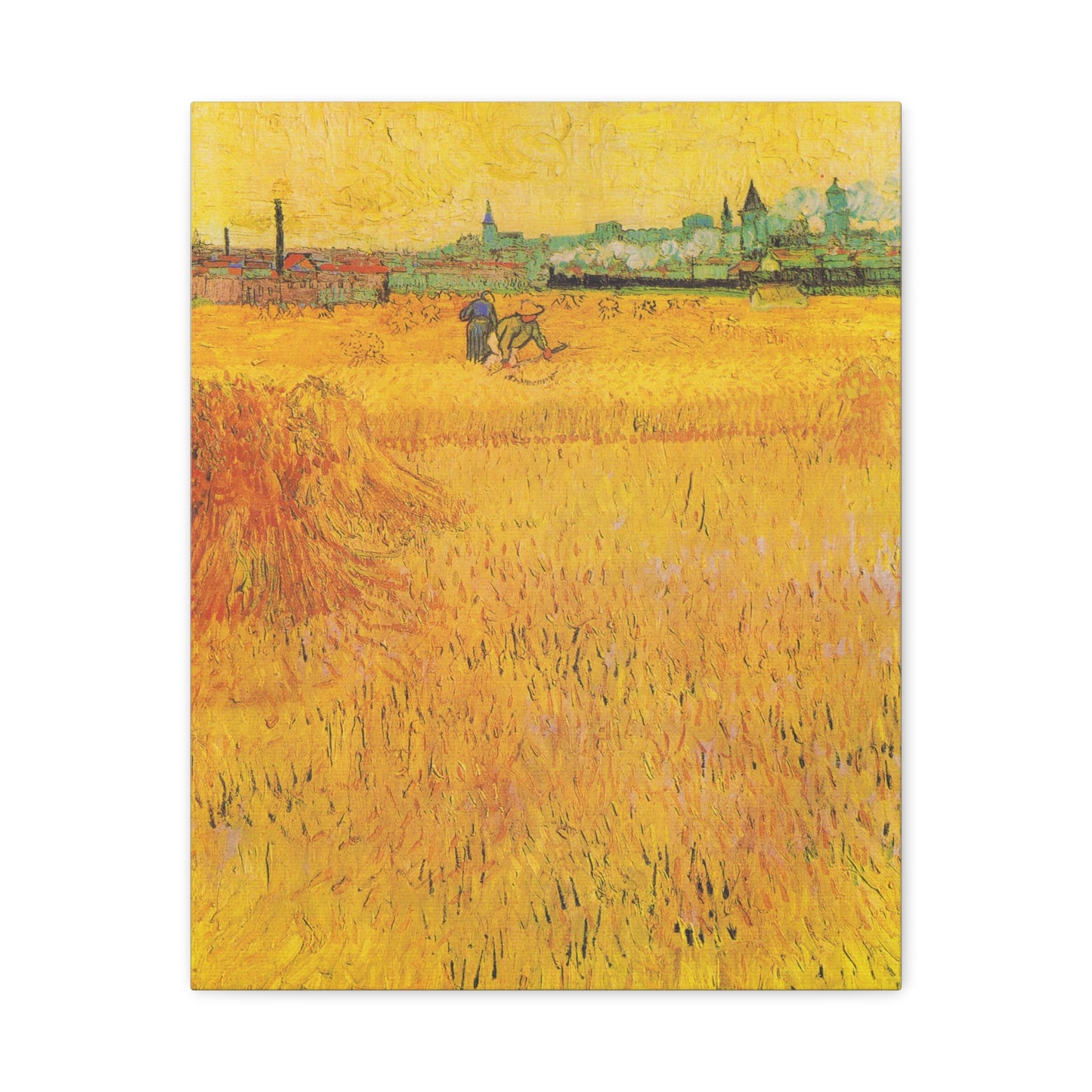 Arles: View from the Wheat Fields By Vincent van Gogh