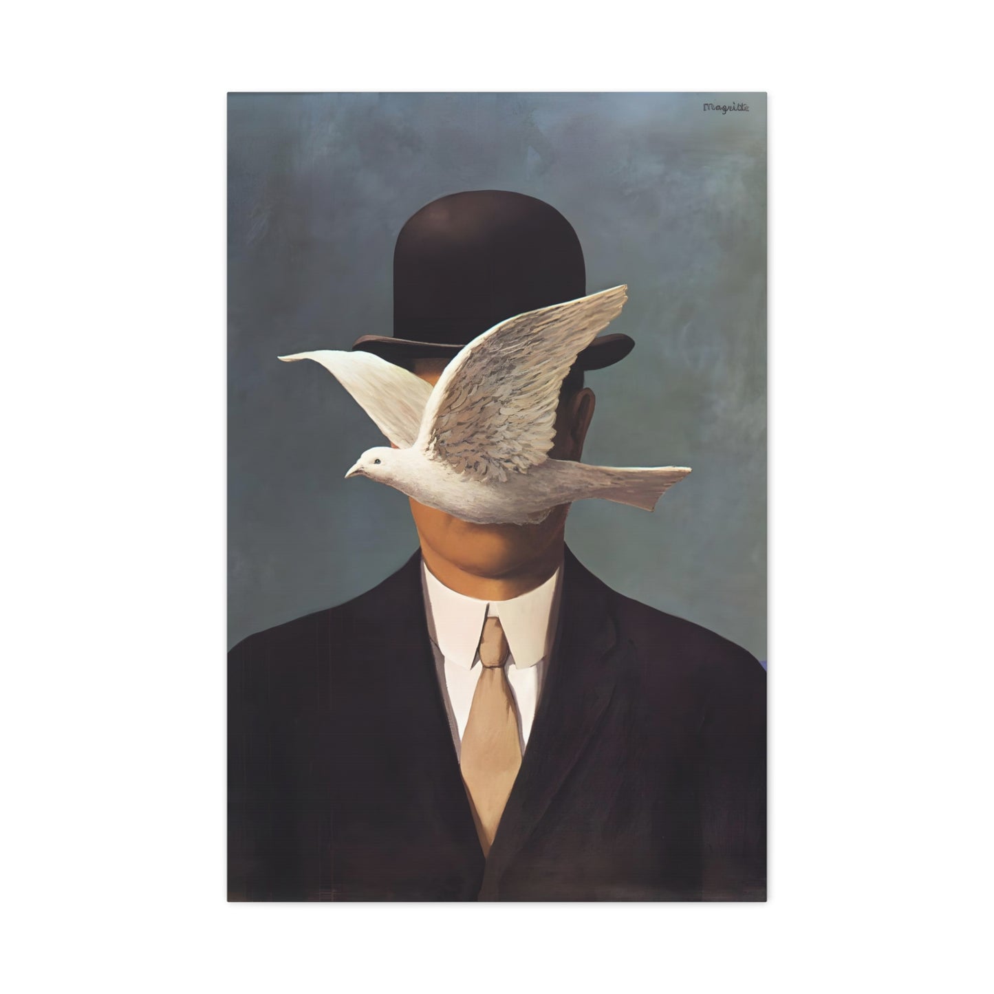 Man in a Bowler Hat By René Magritte