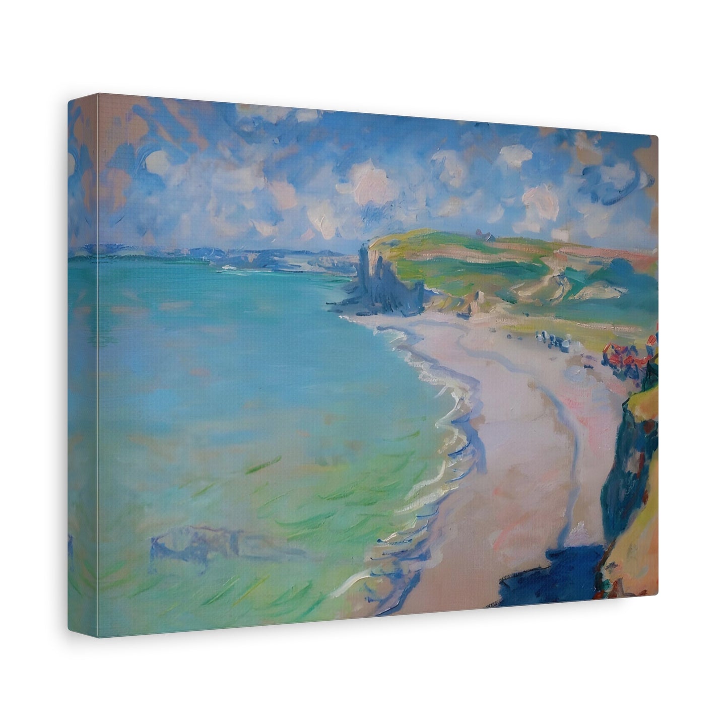 Beach in Pourville By Claude Monet