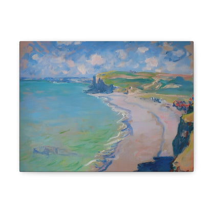 Beach in Pourville By Claude Monet