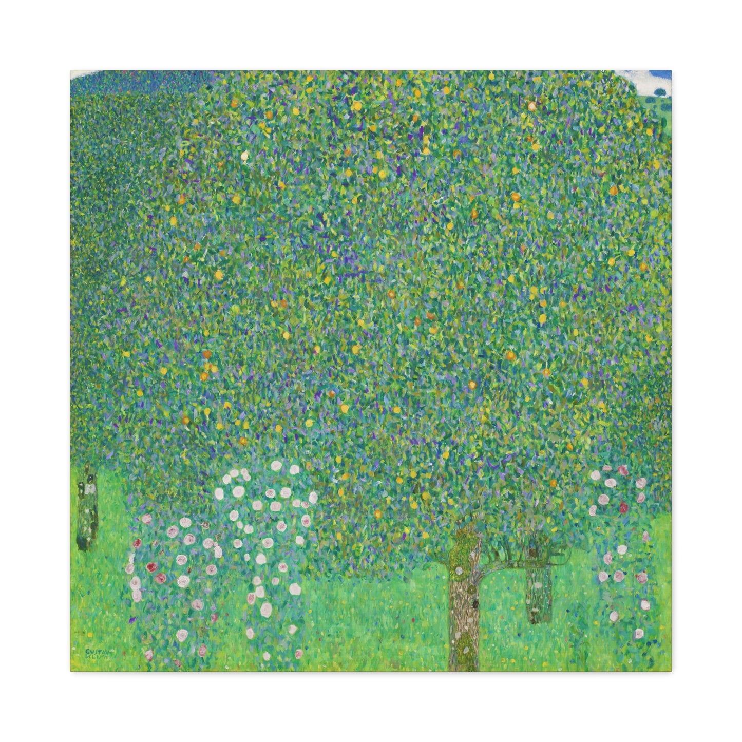 Rose Bushes Under Trees By Gustav Klimt