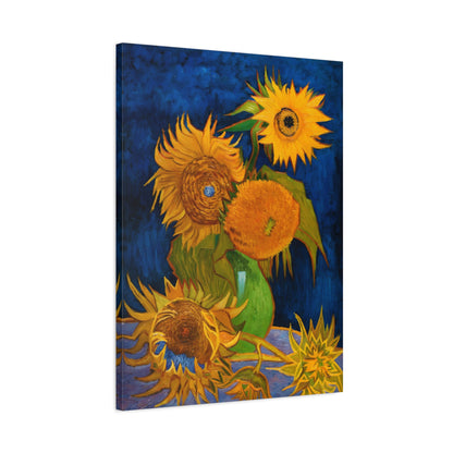 Vase with Five Sunflowers By Vincent van Gogh