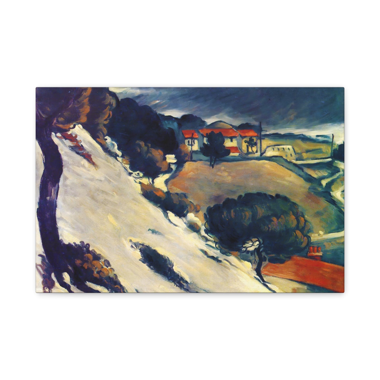 L'Estaque, Melting Snow By Paul Cézanne