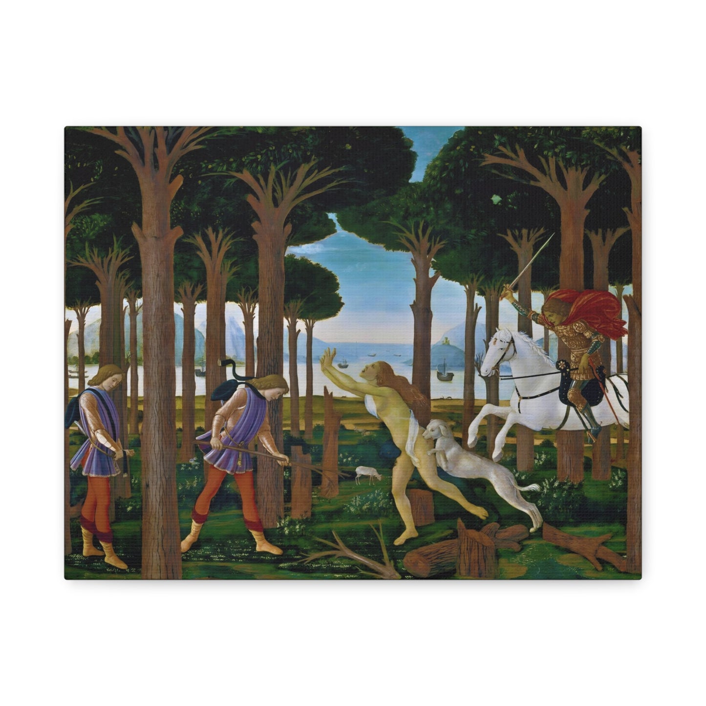 The Story of Nastagio degli Onesti By Sandro Botticelli