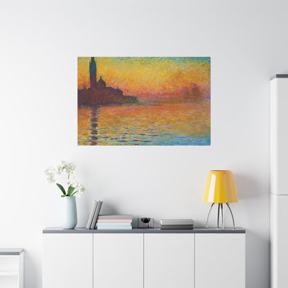 San Giorgio Maggiore at Dusk By Claude Monet