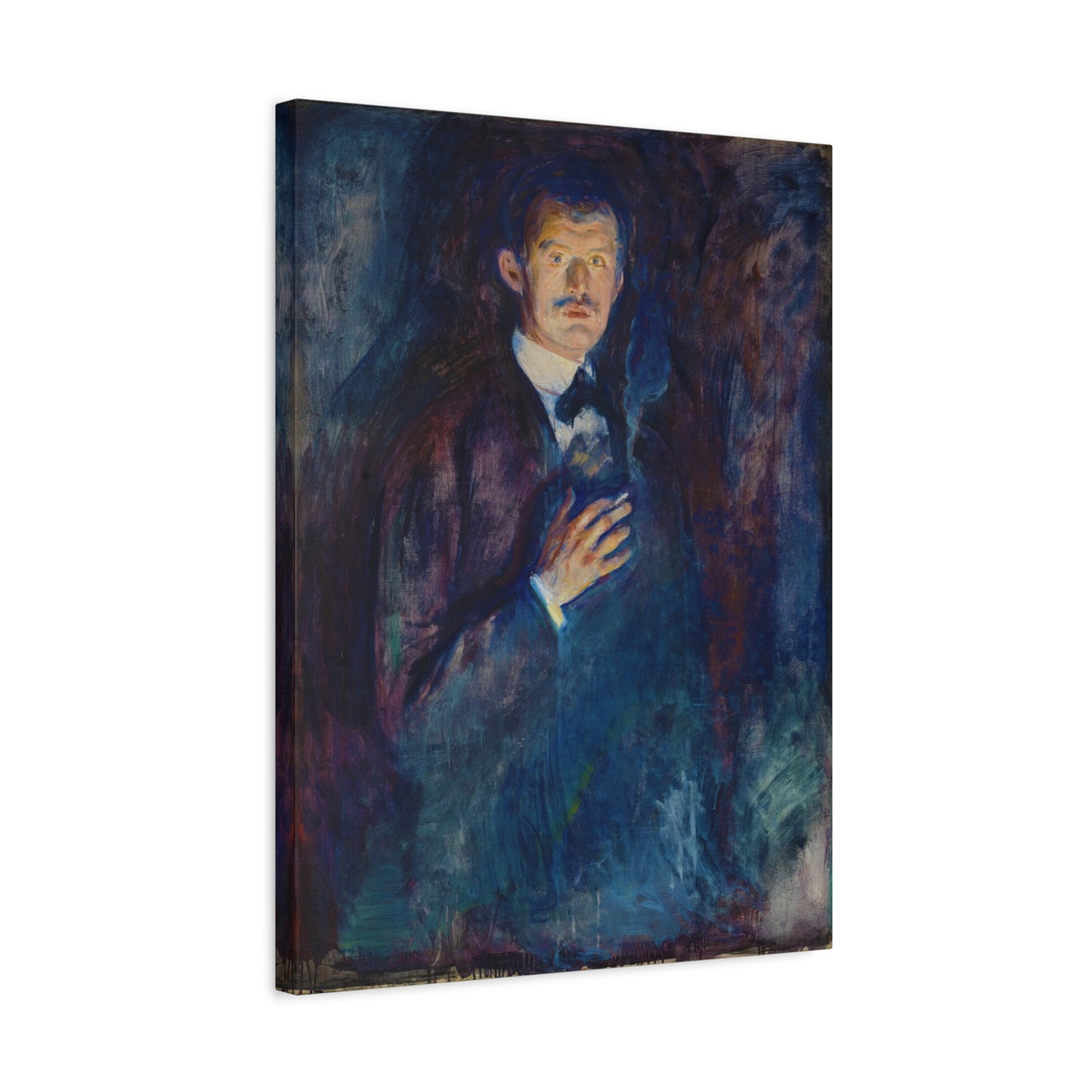 Self-Portrait with Burning Cigarette By Edvard Munch