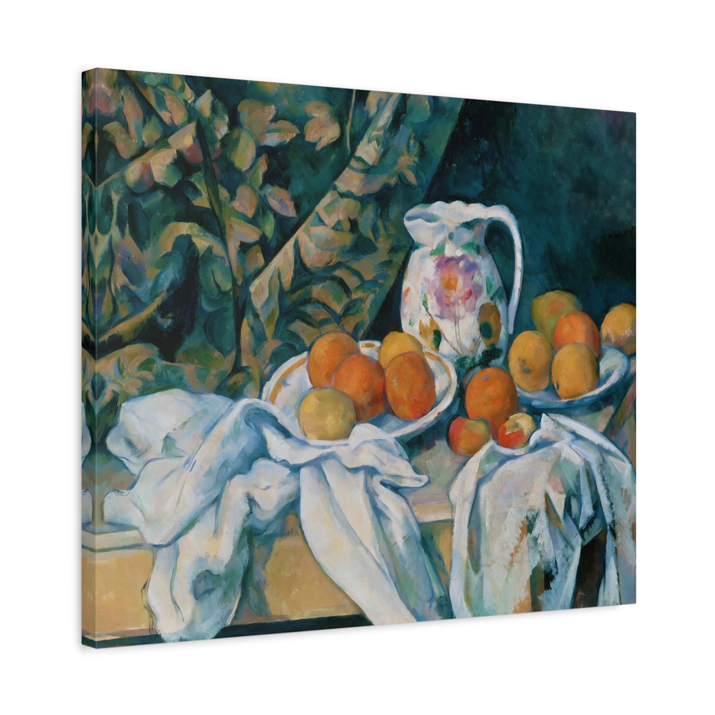 Still Life with a Curtain By Paul Cézanne