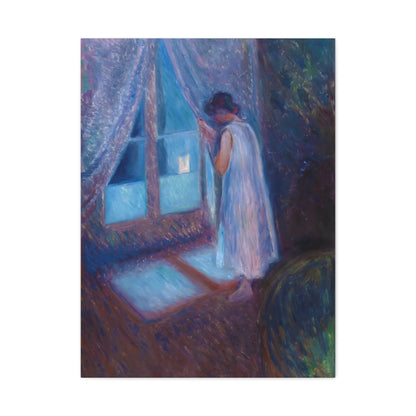 Girl Looking out the Window By Edvard Munch