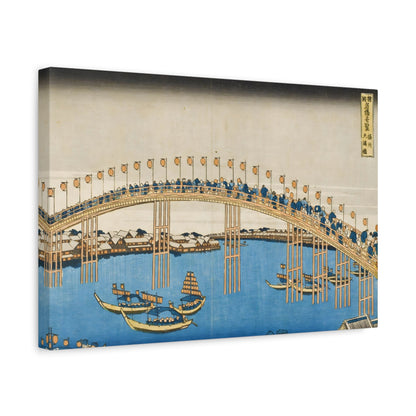 The Festival of Lanterns on Temma Bridge By Katsushika Hokusai