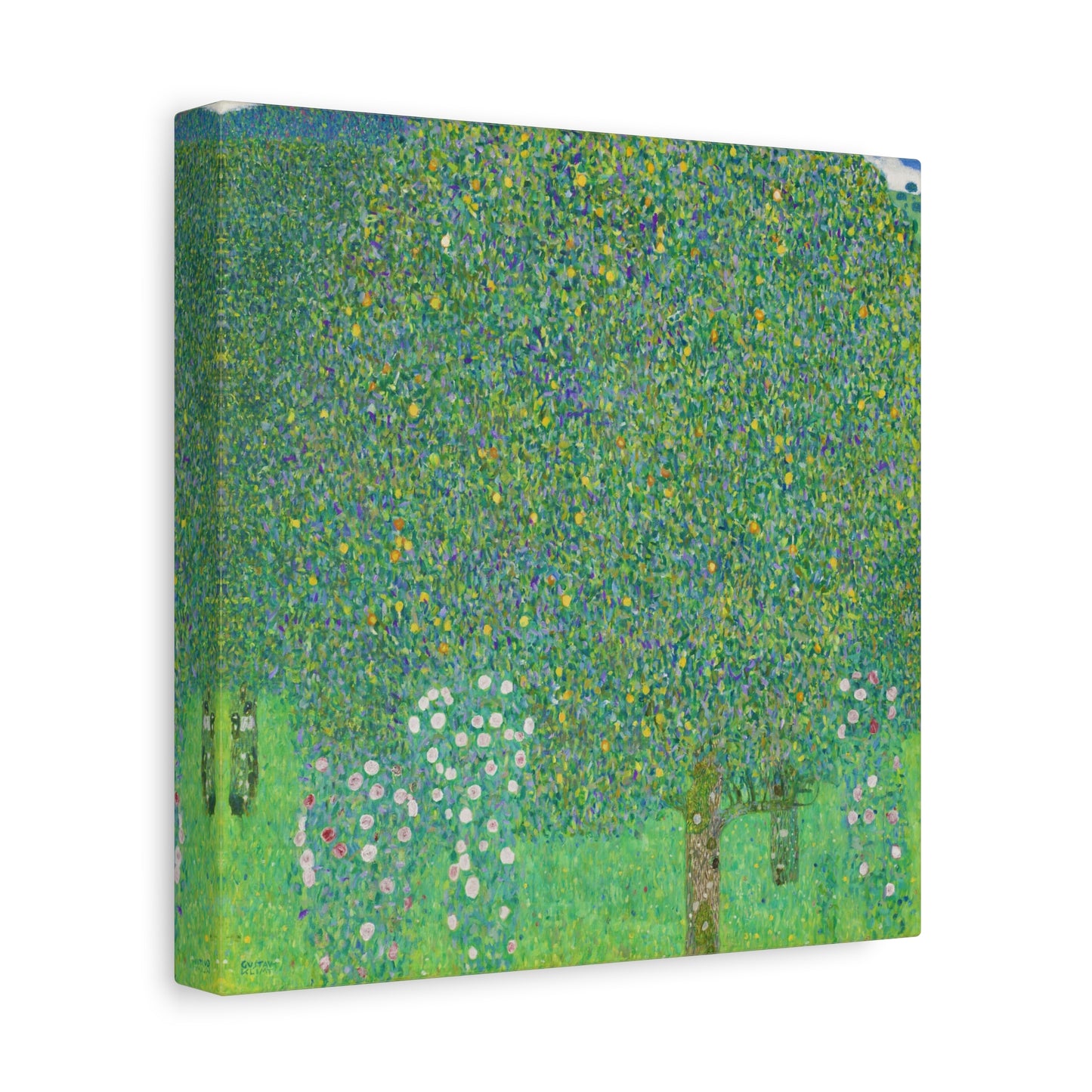 Rose Bushes Under Trees By Gustav Klimt